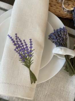 Set 06 khăn ăn hoa oải hương _ bộ sưu tập mùa hè