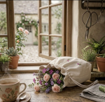 Set 04 túi thơm thêu hoa nhí phong cách cổ điển