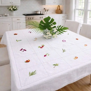 Khăn trải bàn thêu rau củ quả _ bộ sưu tập xuân hè