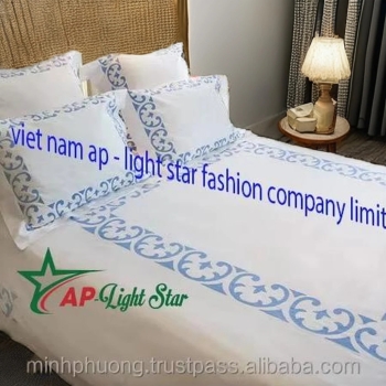 Bộ sản phẩm chăn, ga , gối thêu tay